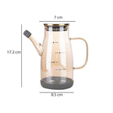 Golden Brown Borosilicate Glass Oil Dispenser – 1000ml Airtight & Leakproof Storage Bottle